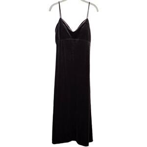 Jenny Yoo Velvet Baby Doll Evening Gown SZ 6 Vintage Plum Dark Romantic Holiday